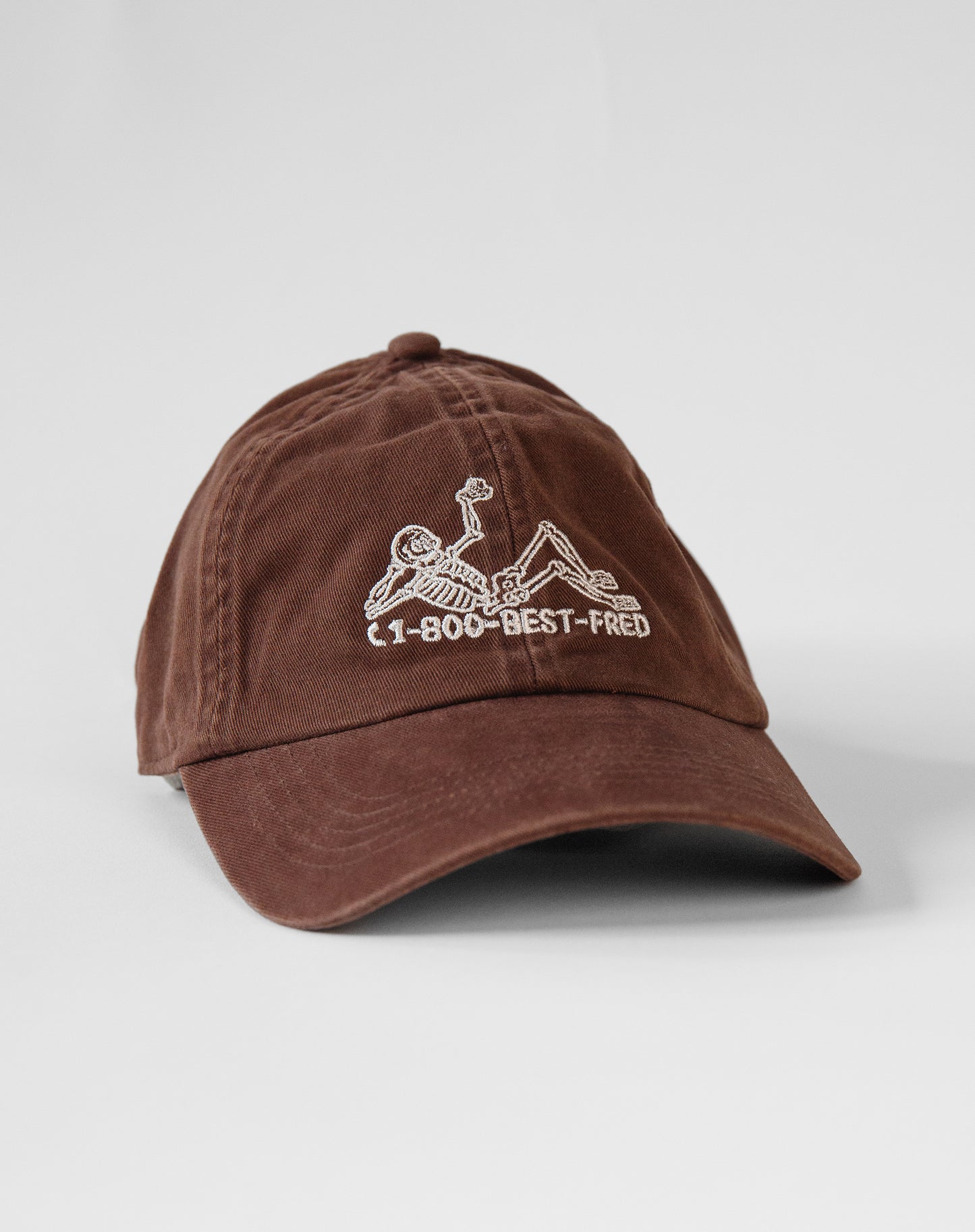 BEST FRED SKELETON BASEBALL CAP - BROWN/GREY