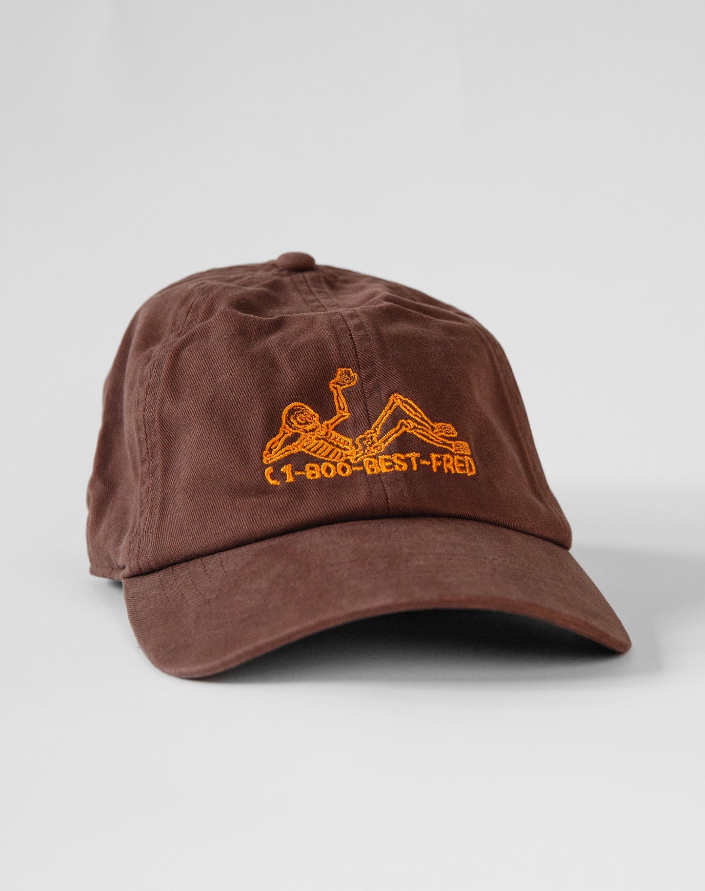 BEST FRED SKELETON BASEBALL CAP - BROWN/ORANGE