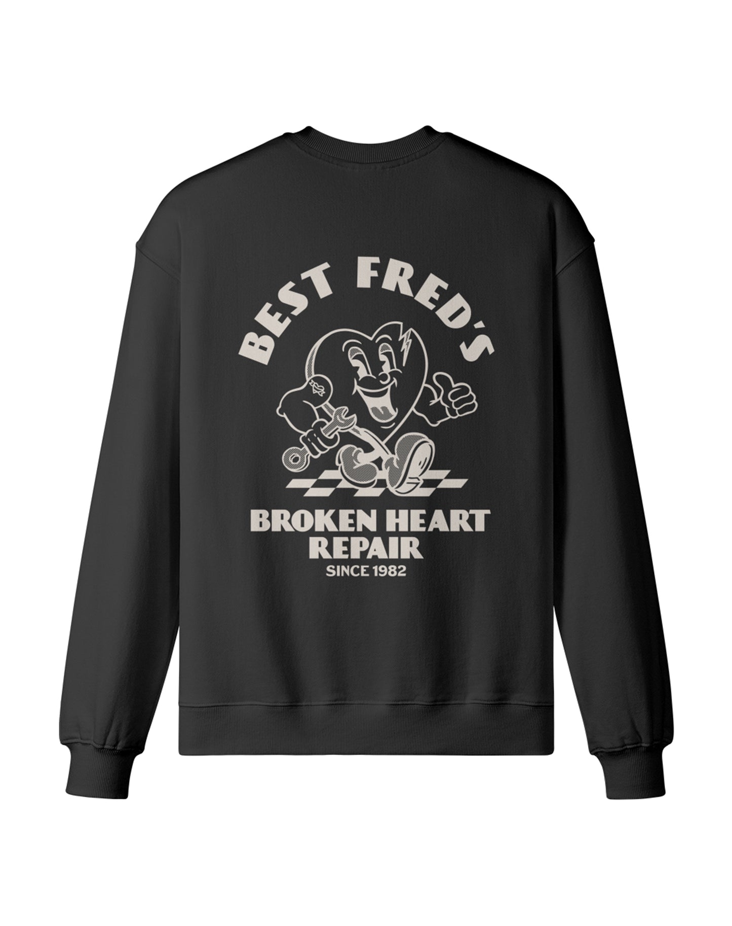 BEST FRED CLASSIC CREW NECK SWEATSHIRT BLACK