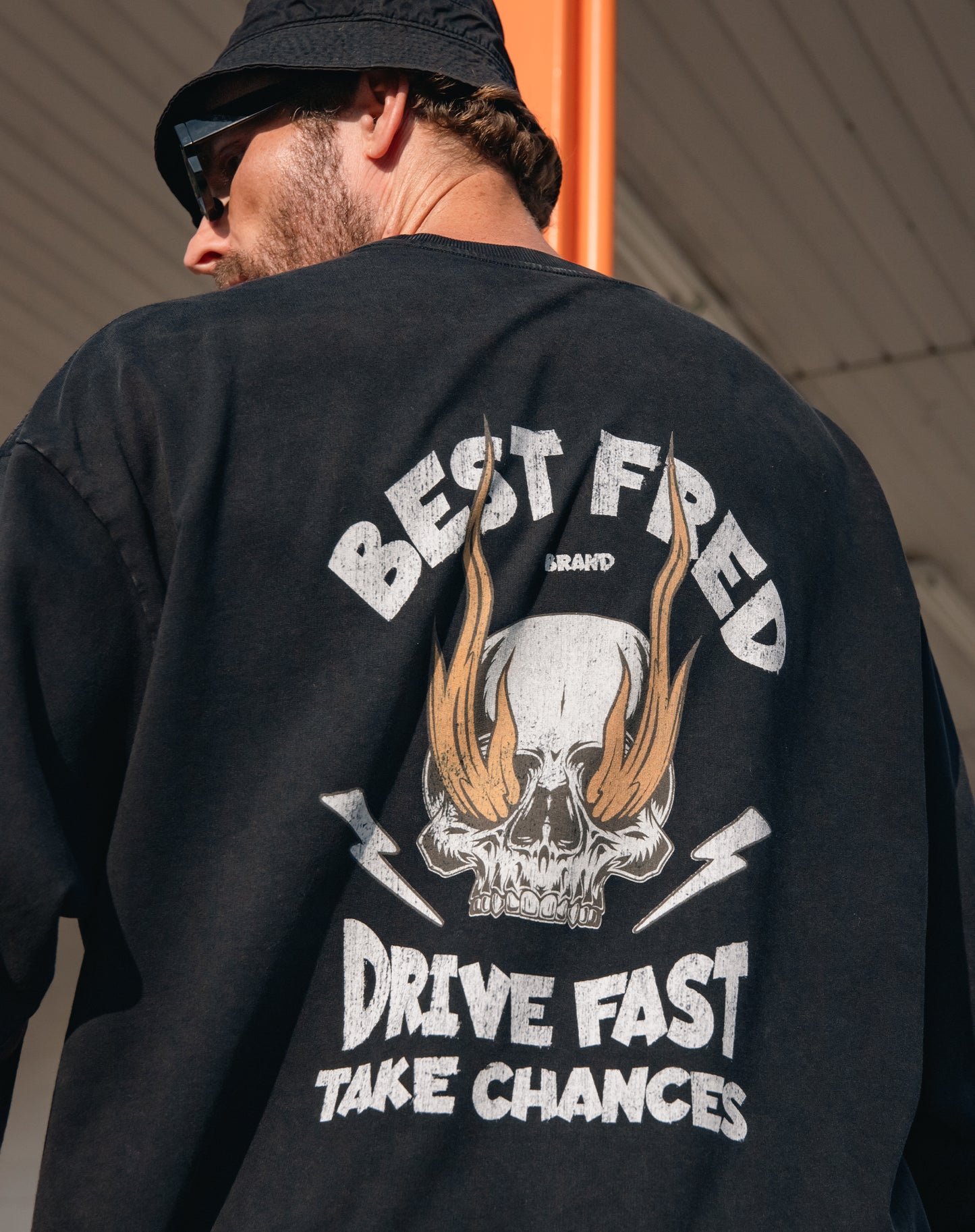 DRIVE FAST OS LONG SLEEVE - WASHED BLACK