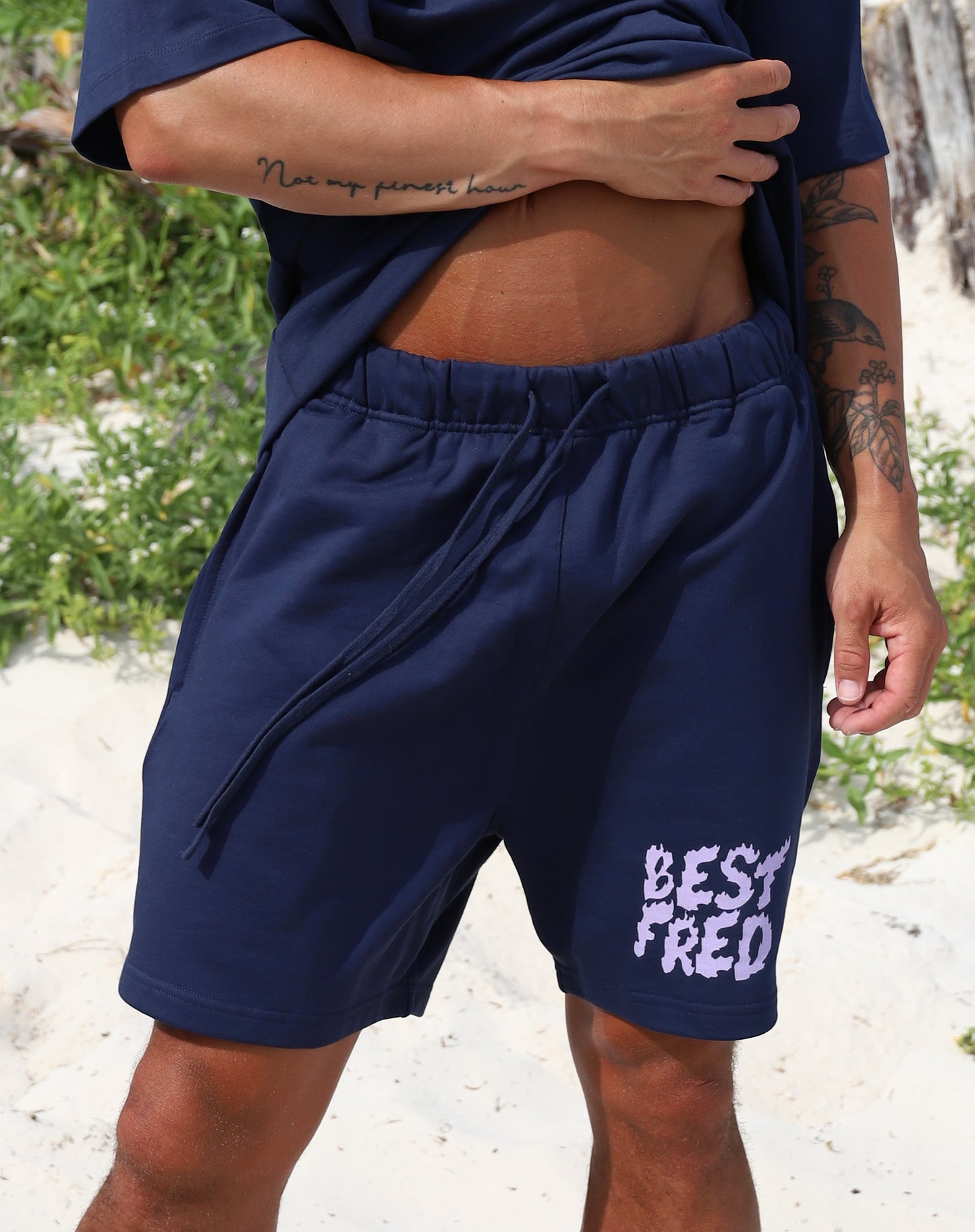 BEST FRED FIRE RELXED SHORT - NAVY