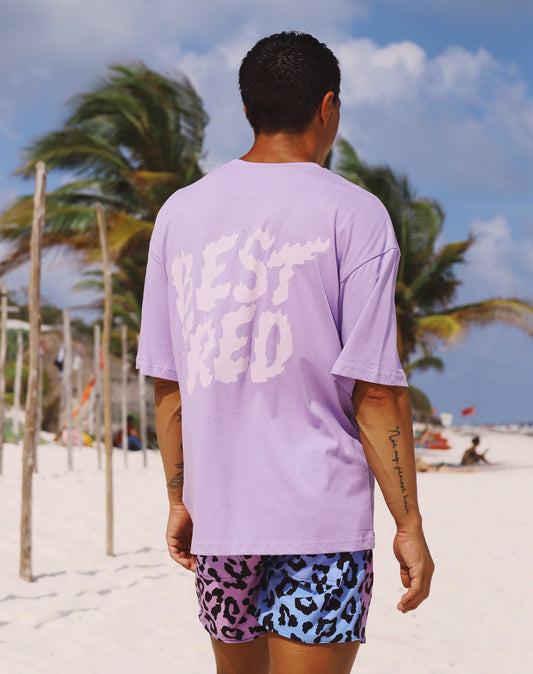 BEST FRED FIRE RELXED FIT TEE - LAVENDER