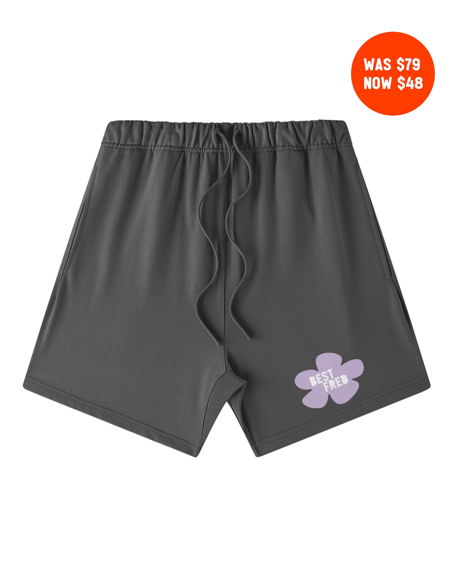 BEST FRED FLOWER RELAXED FIT SHORT - CARBON GREY