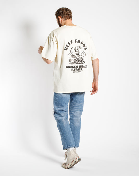 BEST FRED LOOSE FIT TEE - IVORY