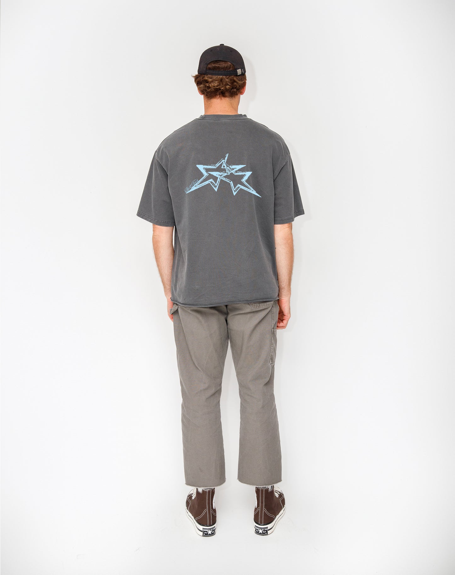 TWIN STAR VINTAGE TEE - VINTAGE GREY