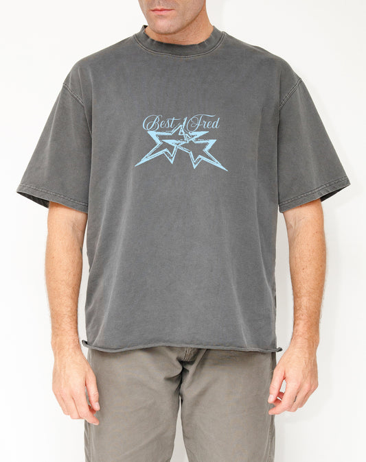 TWIN STAR VINTAGE TEE - VINTAGE GREY