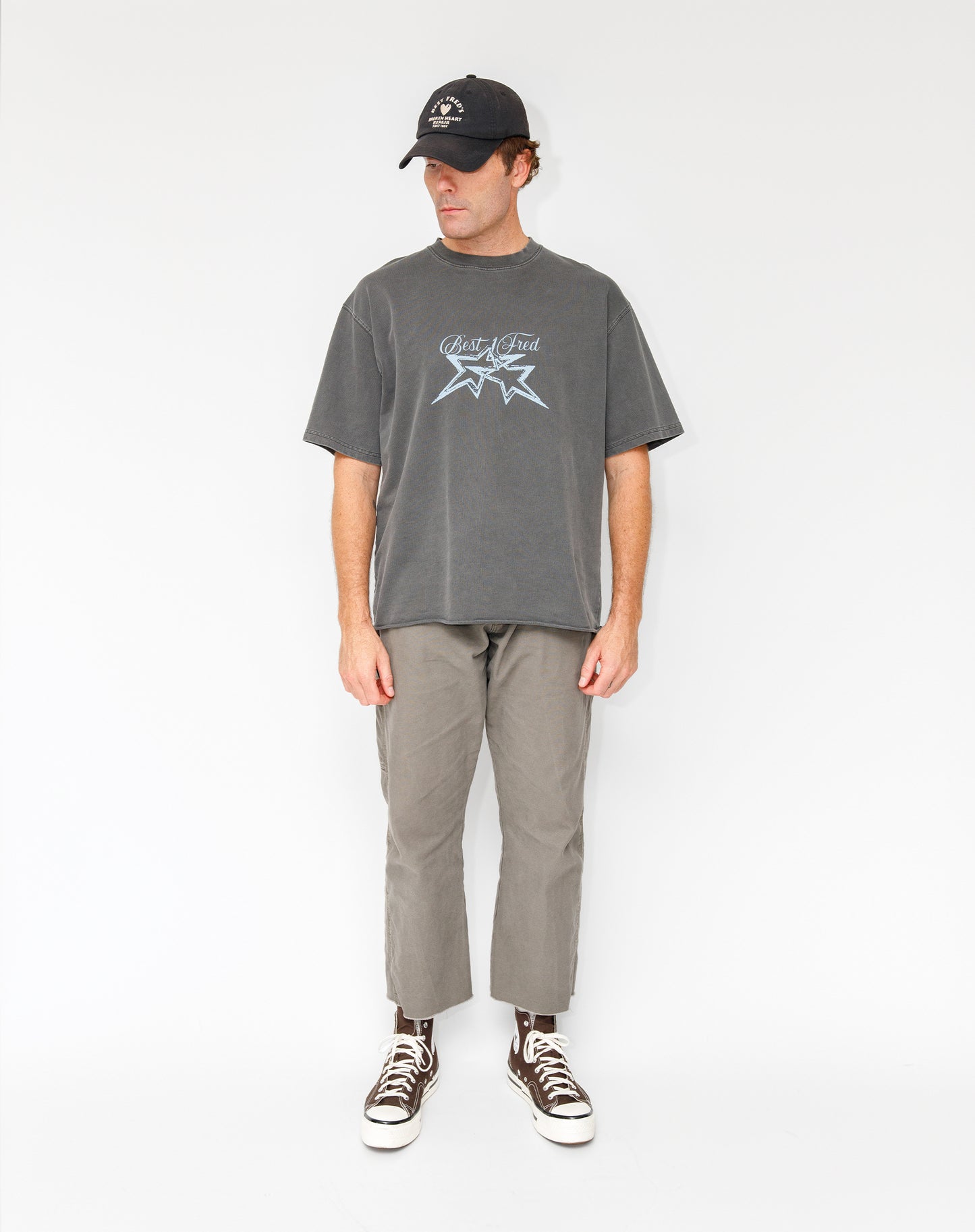 TWIN STAR VINTAGE TEE - VINTAGE GREY