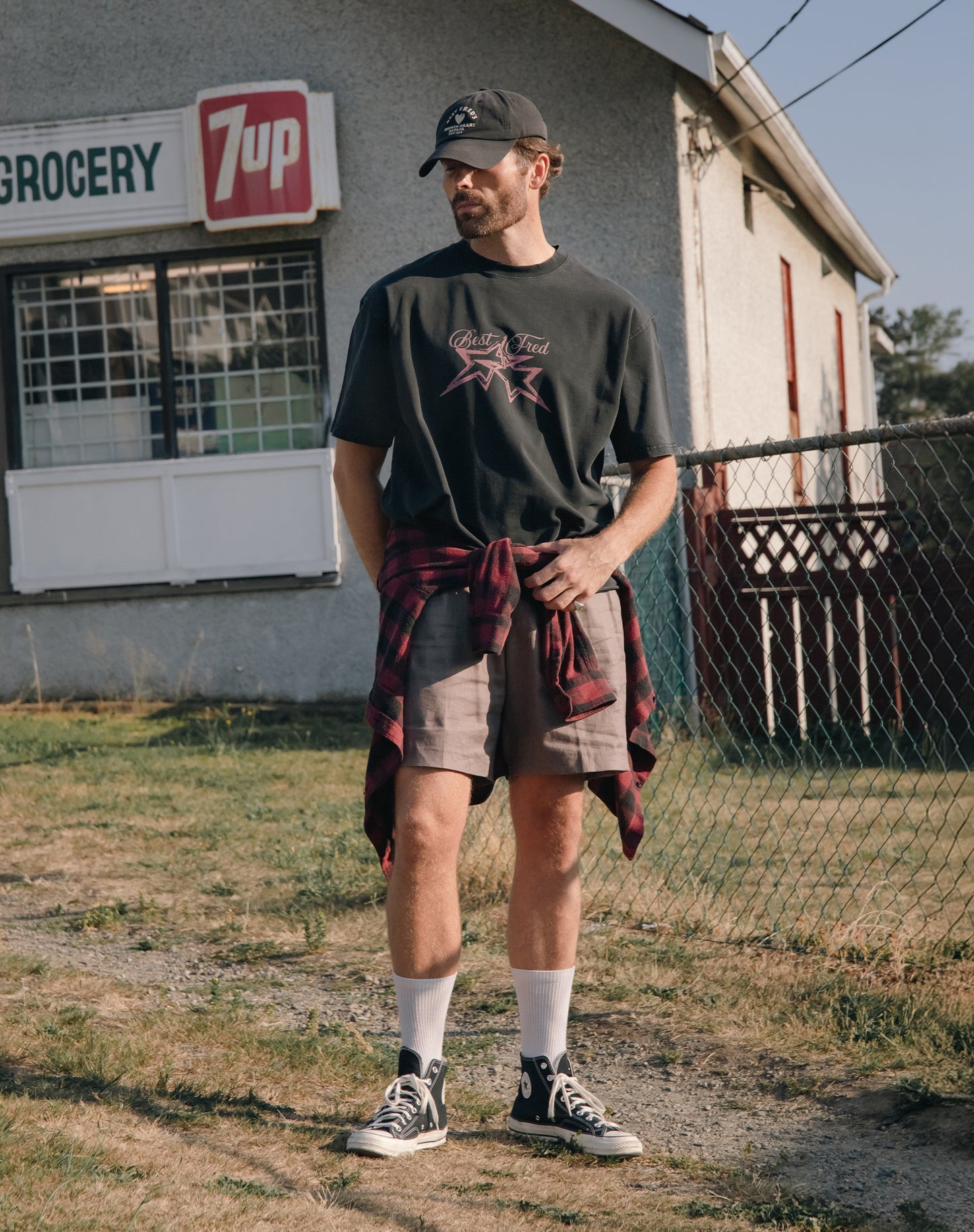 TWIN STAR VINTAGE TEE - WASHED BLACK