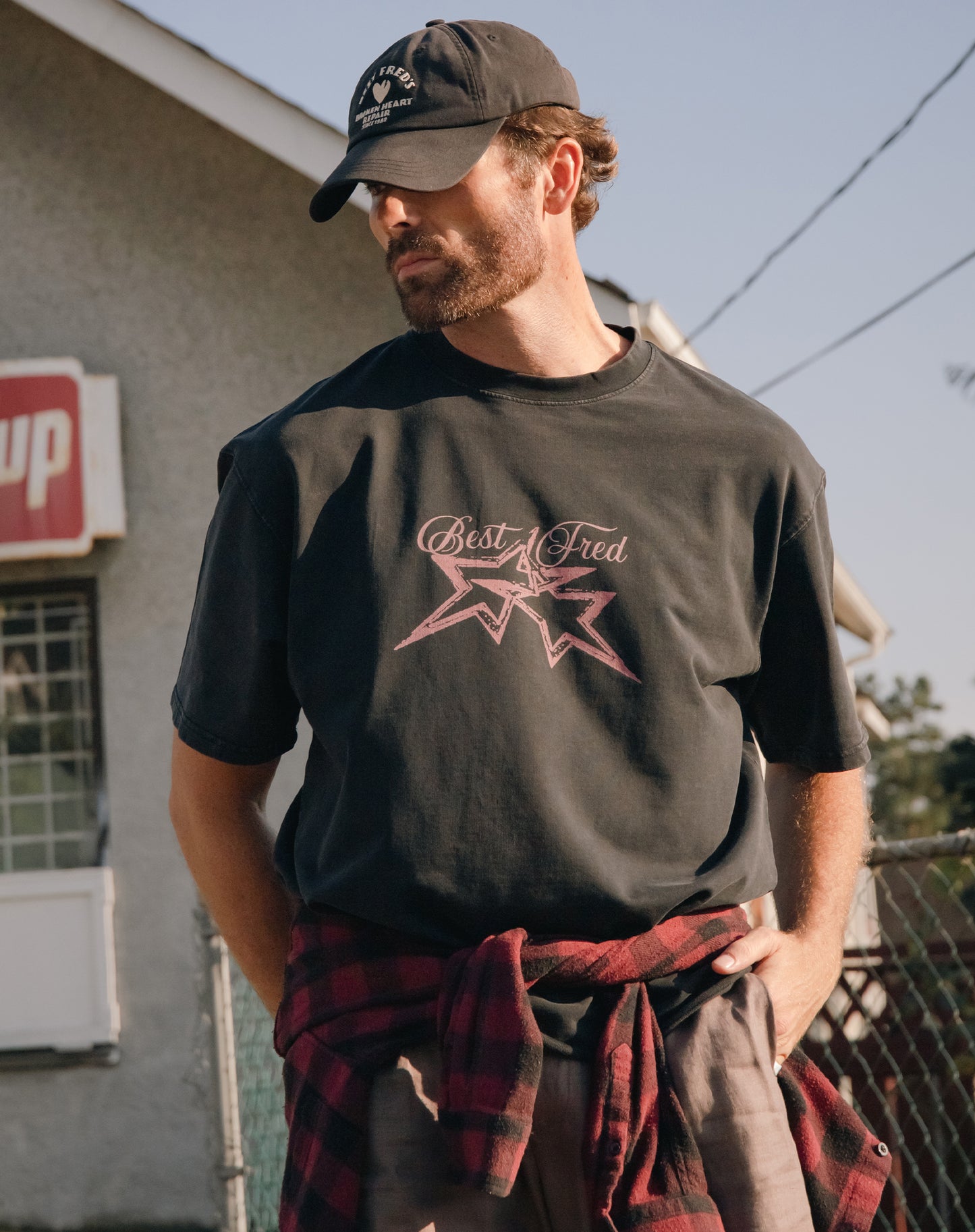 TWIN STAR VINTAGE TEE - WASHED BLACK