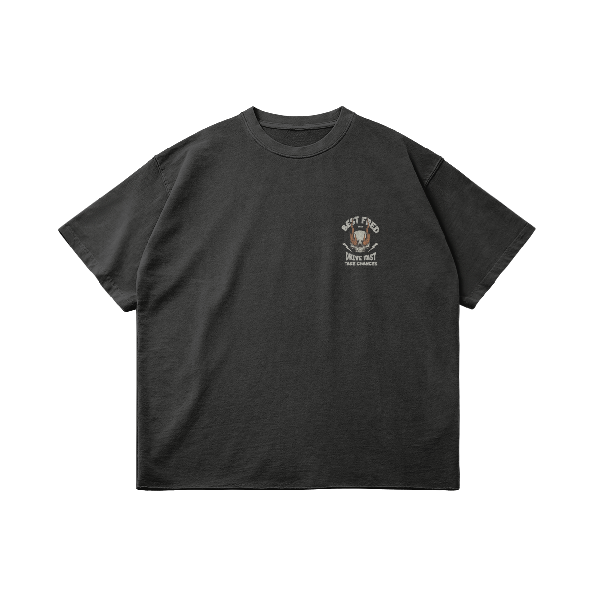 DRIVE FAST VINTAGE TEE - VINTAGE GREY