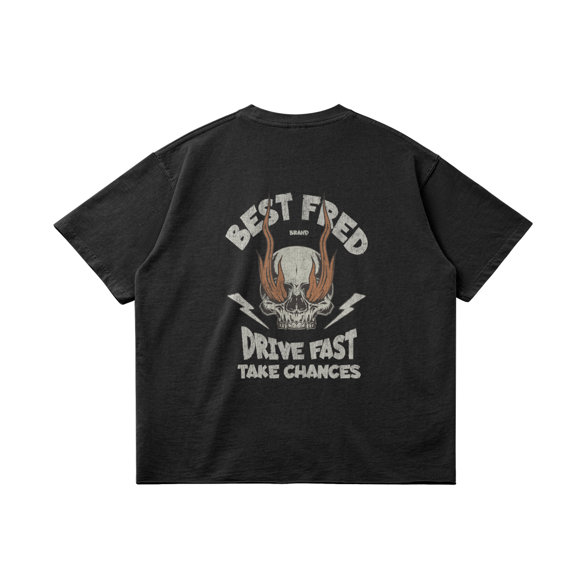 DRIVE FAST VINTAGE TEE - WASHED BLACK