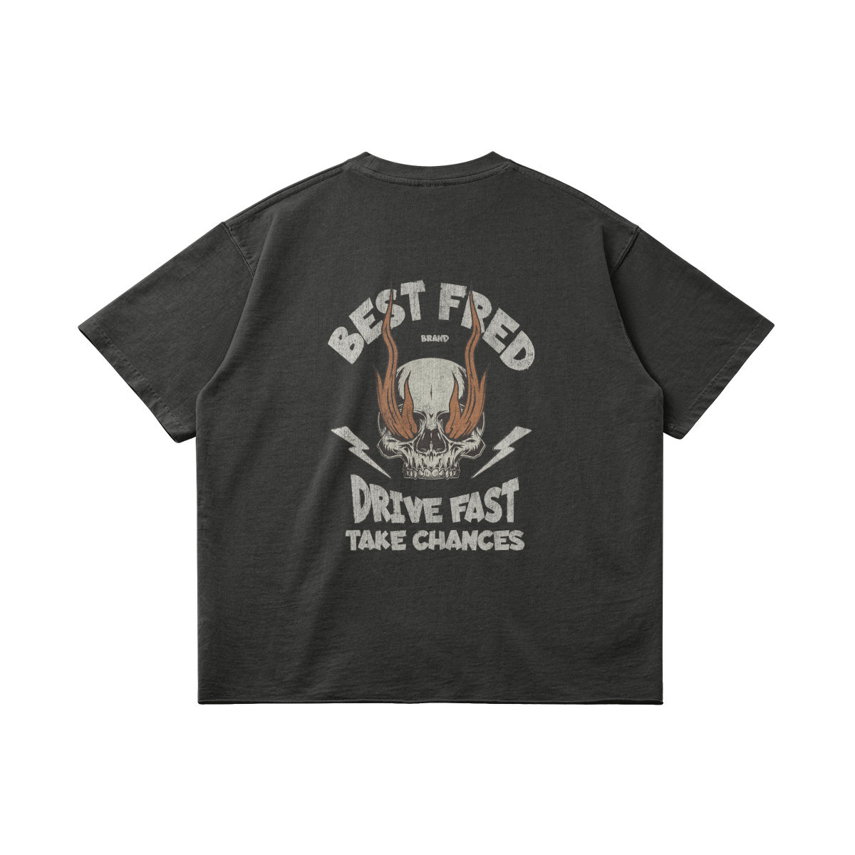 DRIVE FAST VINTAGE TEE - VINTAGE GREY