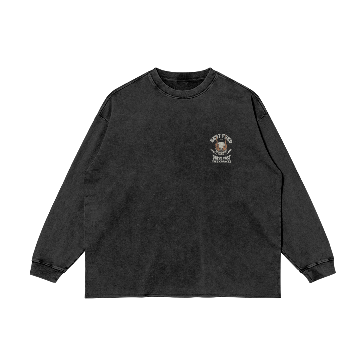 DRIVE FAST OS LONG SLEEVE - WASHED BLACK