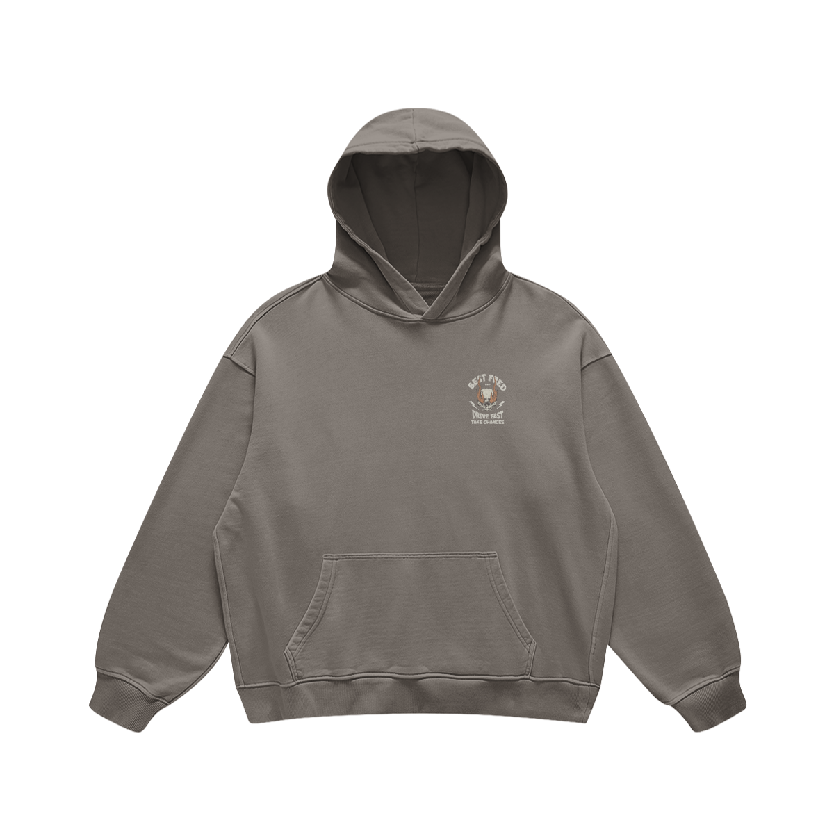 DRIVE FAST RELAXED FIT HOODIE - CLAY