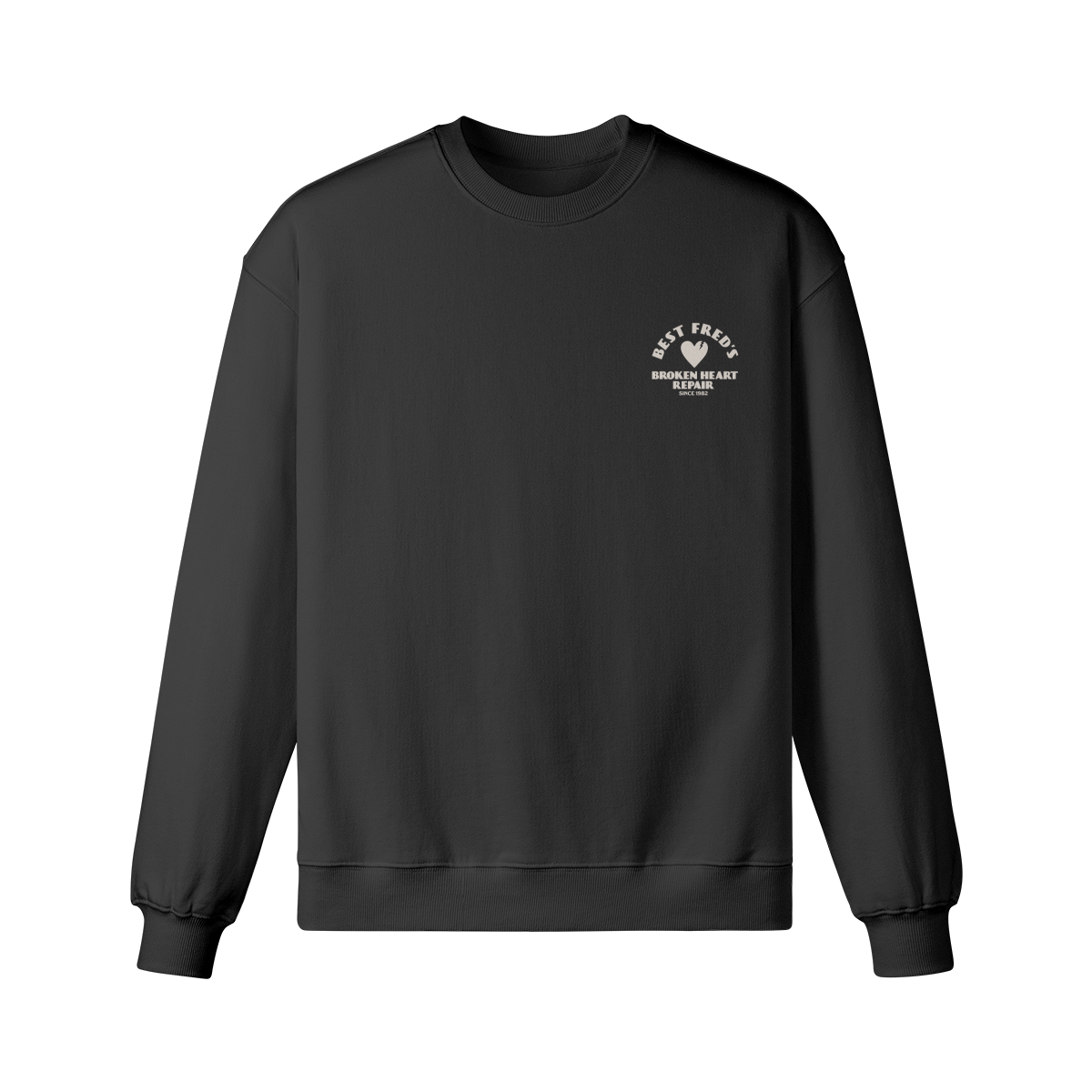 BEST FRED CLASSIC CREW NECK SWEATSHIRT BLACK